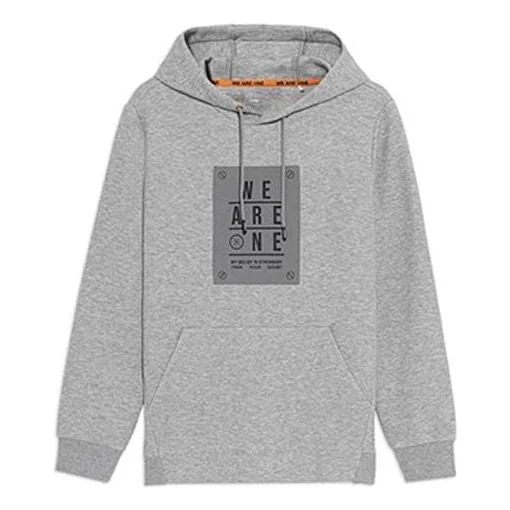 Li-Ning Wade Series Alphabet Printing Pullover Hoodie 'Grey' AWDS193-4 - 1
