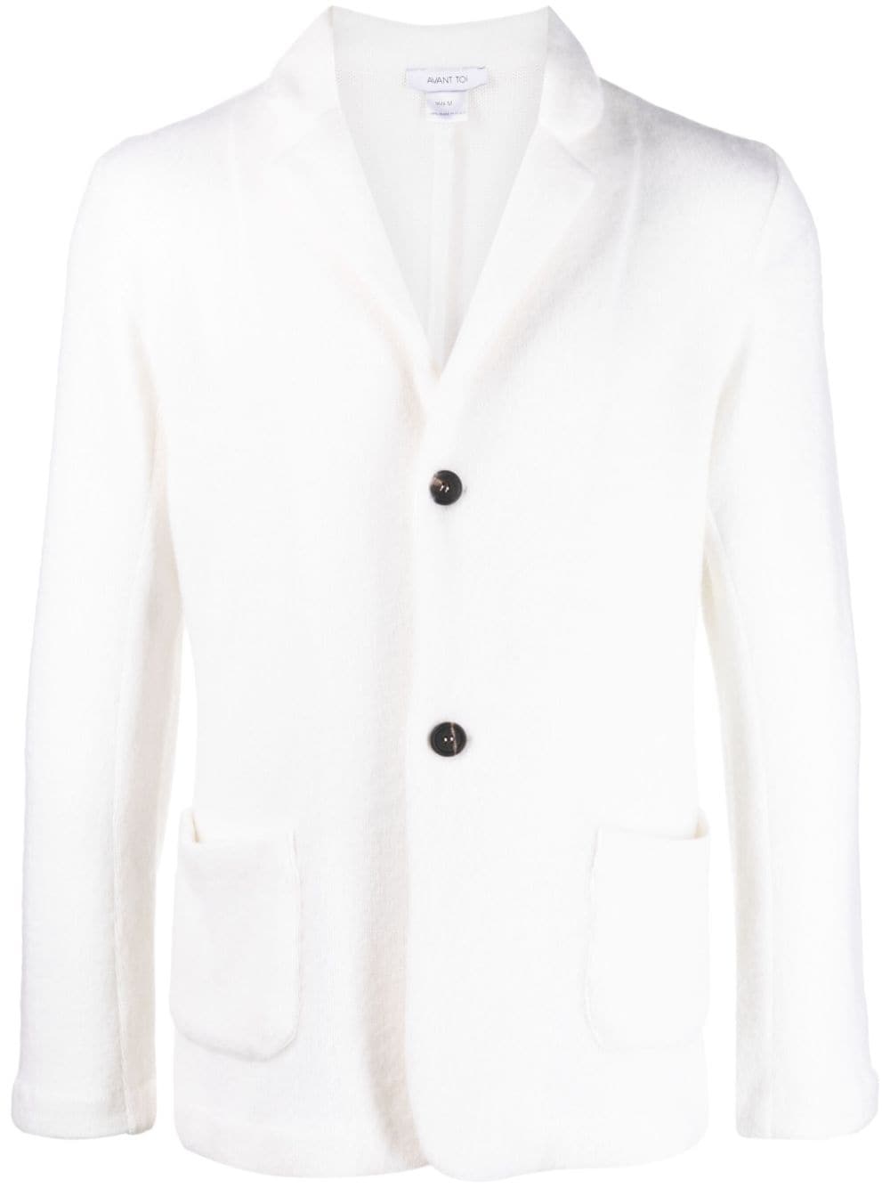 single-breasted cashmere blazer - 1