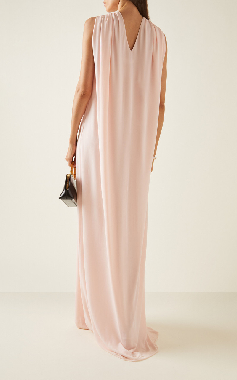 Twisted Georgette Gown pink 4