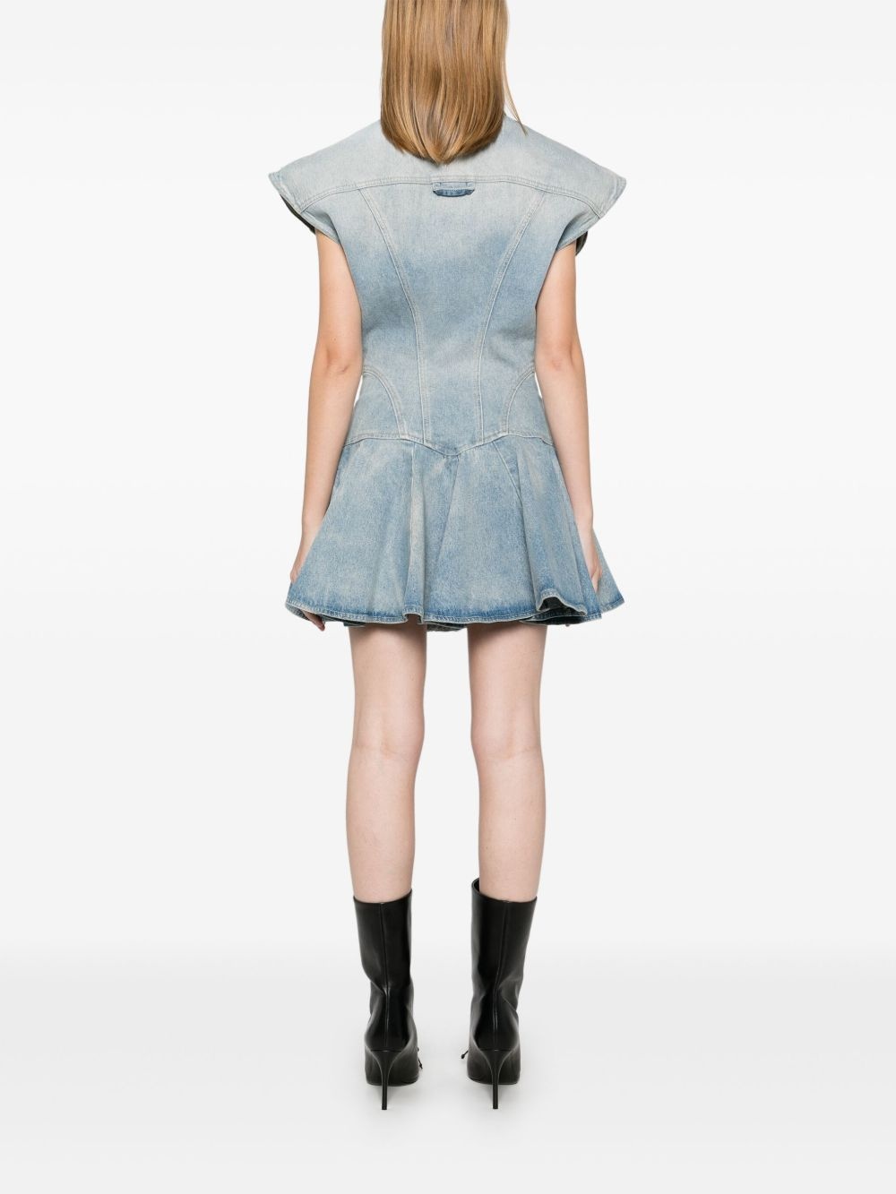 denim mini dress - 4