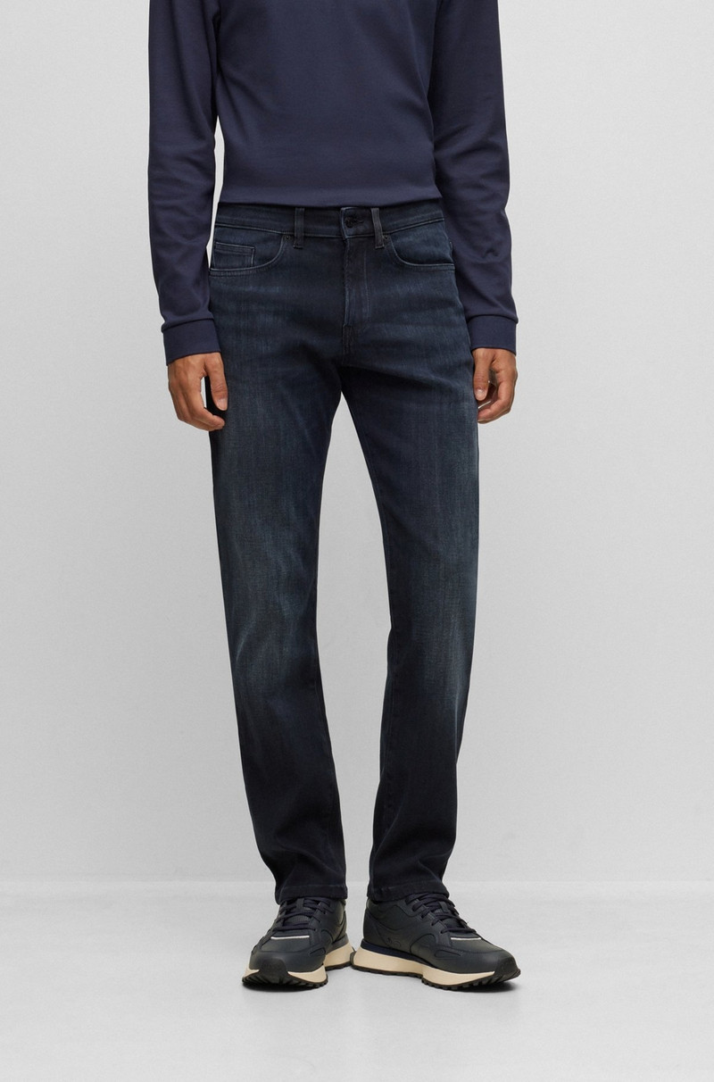 SLIM-FIT JEANS IN BLUE KNITTED DENIM 2