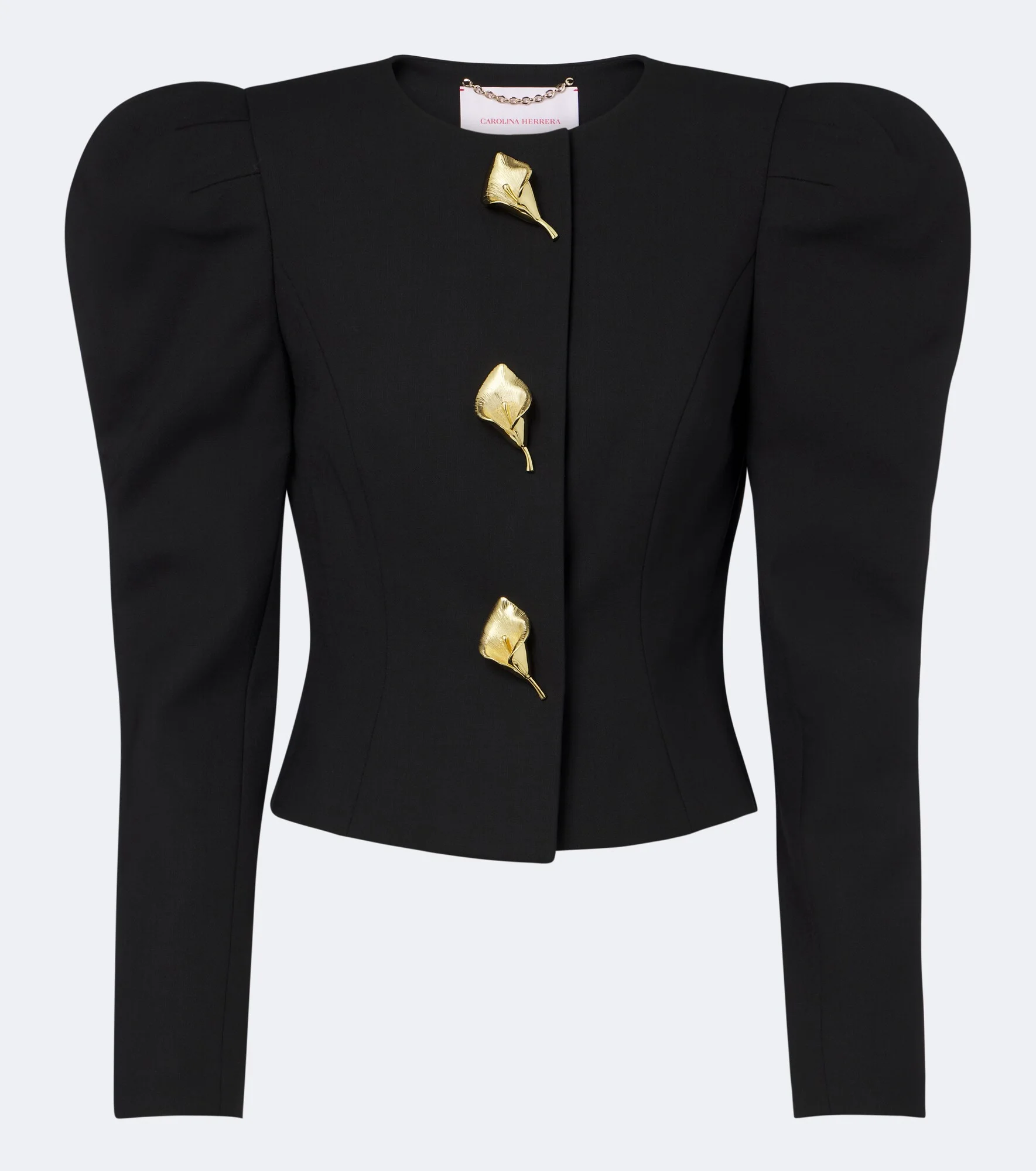Puff-sleeve wool-blend jacket - 1