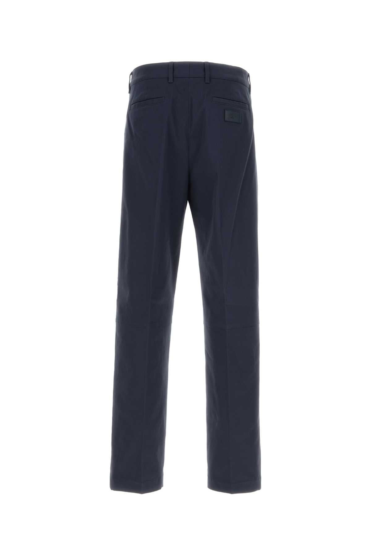 Fendi Men Navy Blue Stretch Cotton Pant - 2