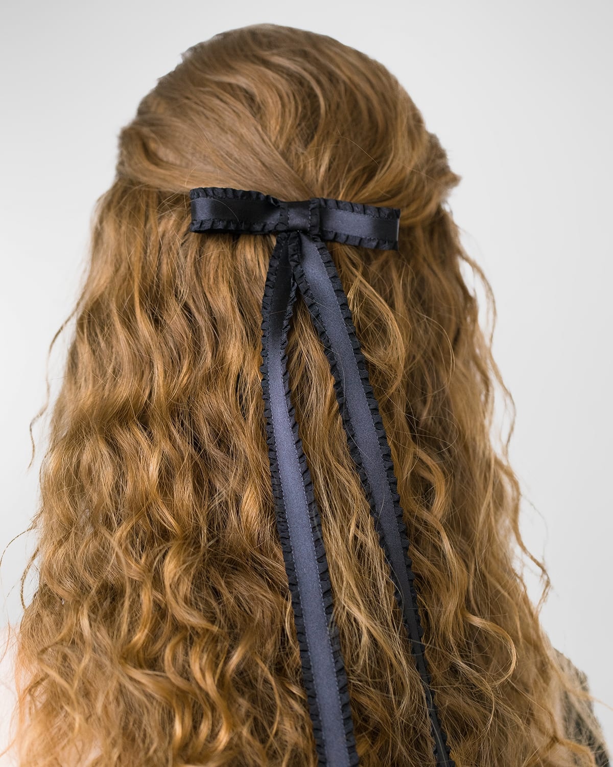 Mabel Pleated Bow Barrette - 2
