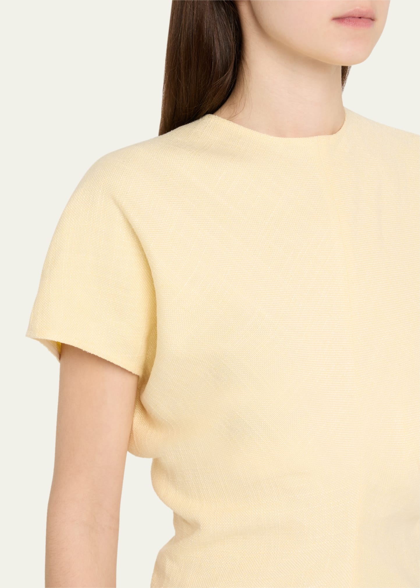 Slouch Waist Short-Sleeve Ankle Dress - 5