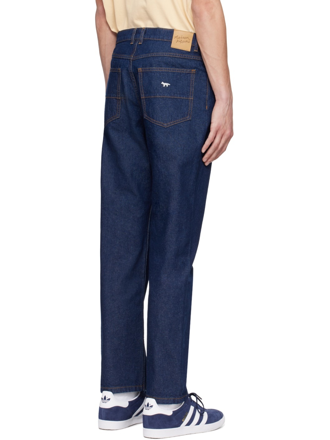 Indigo Embroidered Jeans - 3