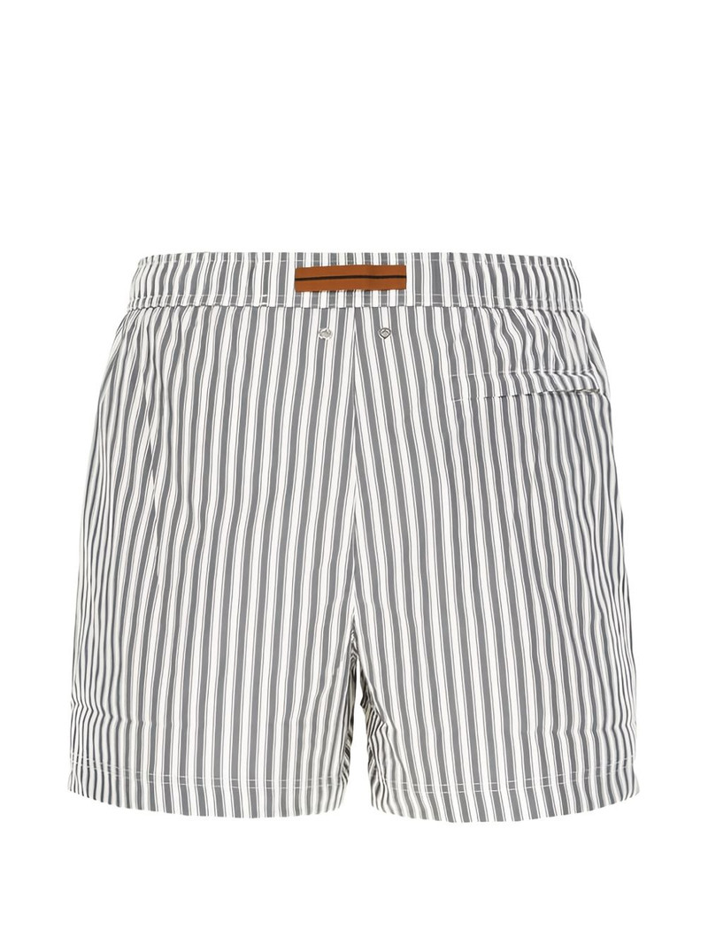 ZEGNA striped drawstring swim shorts outlook