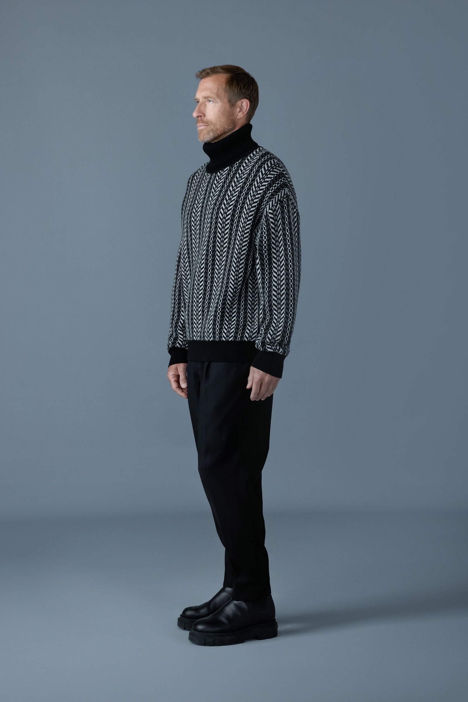ASTOR-CK Jacquard chain-knit wool sweater - 3