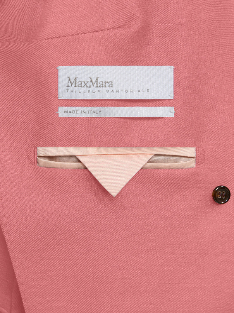 STAFFA Wool, mohair and silk double-breasted blazer - CORAL 6