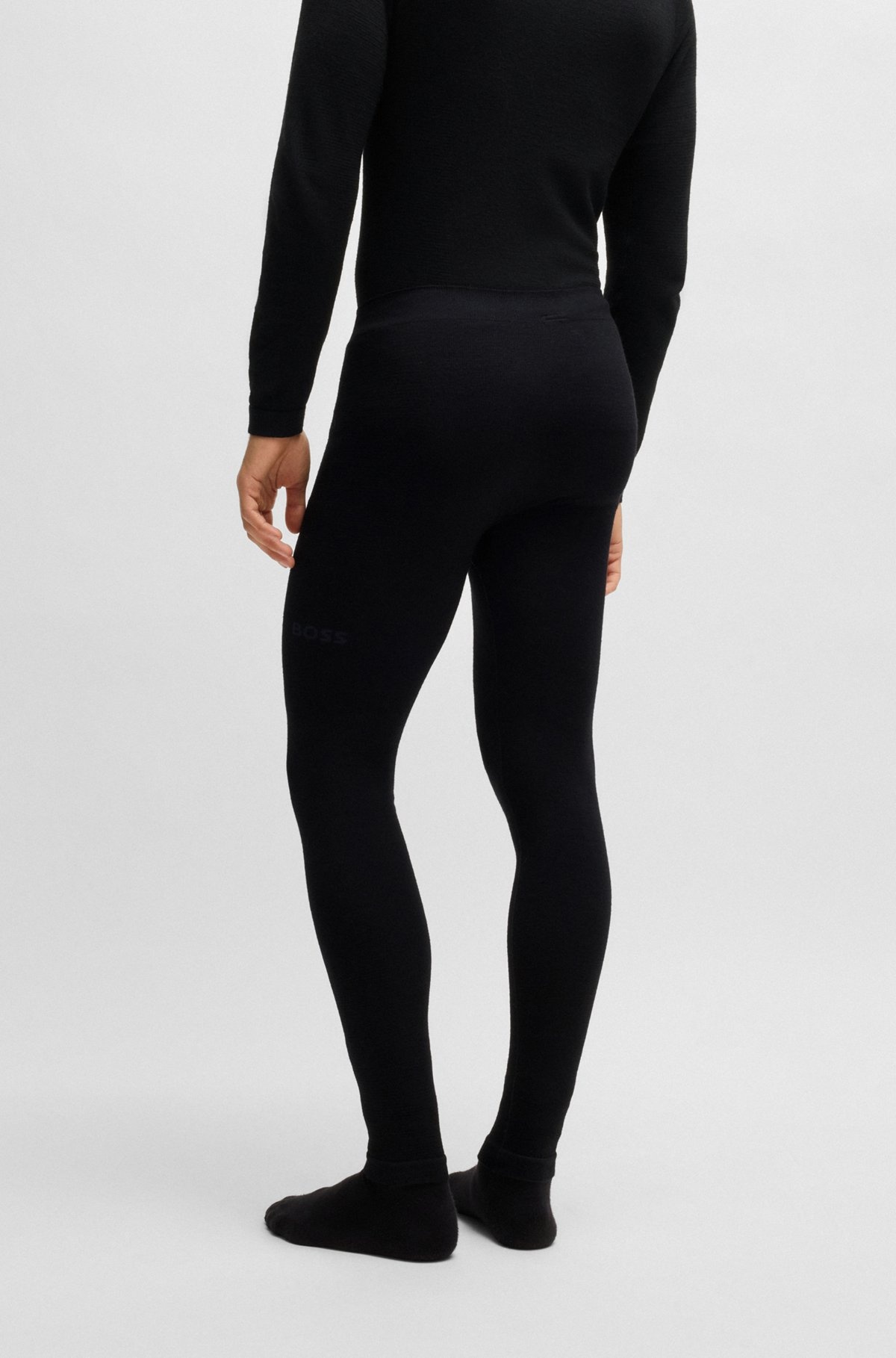 BOSS SKI BASE LAYER LEGGINGS IN WOOL-BLEND JACQUARD - 5