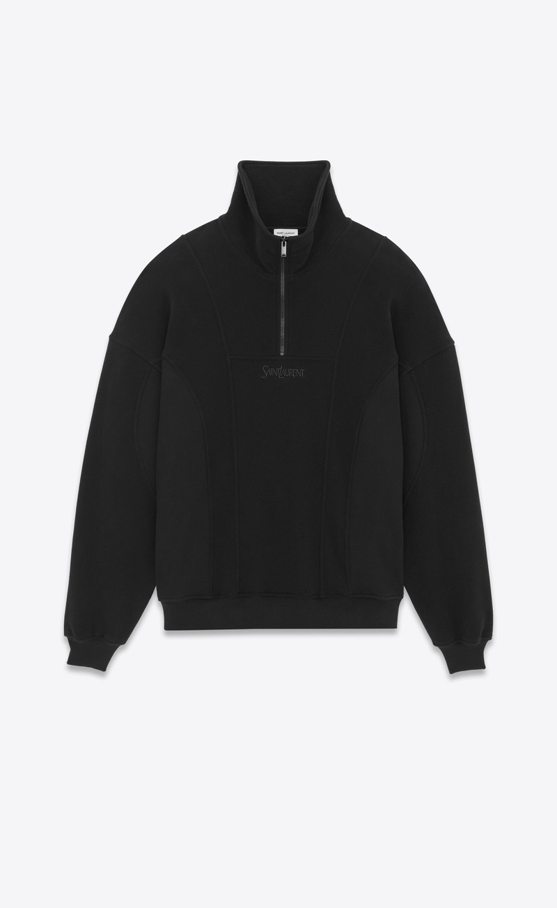 saint laurent half-zip sweatshirt - 1