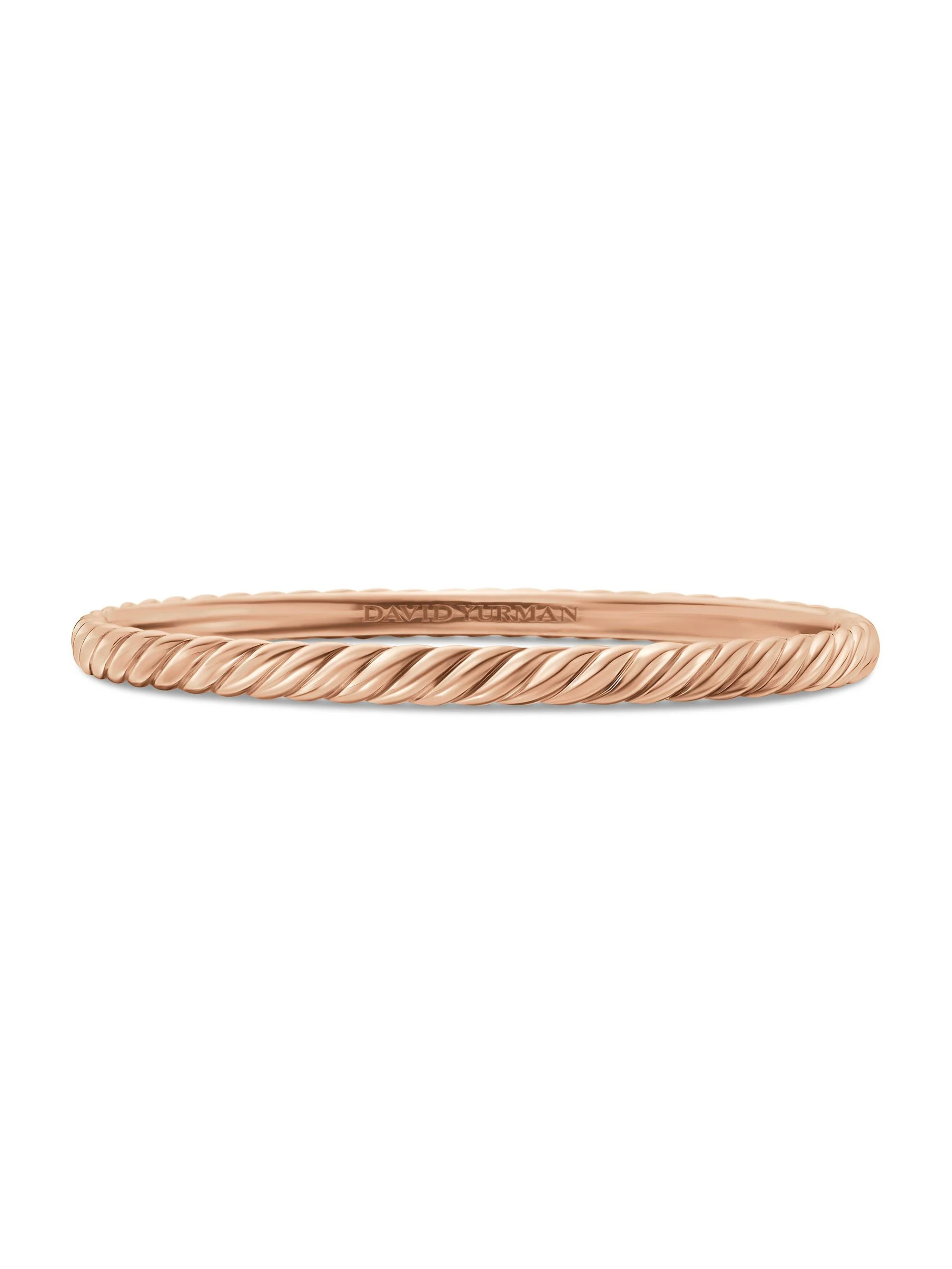 Women's Sculpted Cable Bangle Bracelet in 18K Rose Gold - Rose Gold - 1