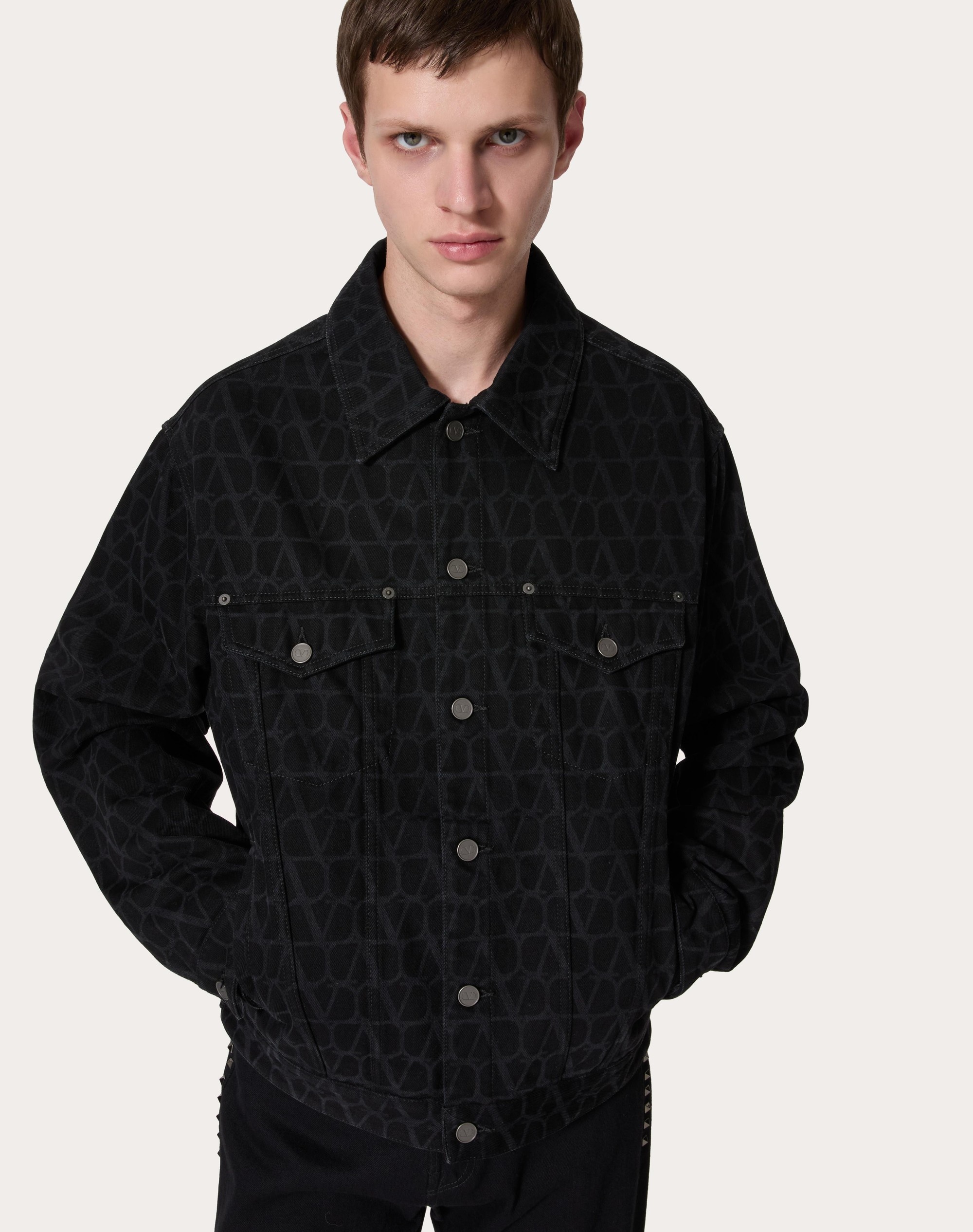 DENIM JACKET WITH TOILE ICONOGRAPHE PRINT - 5