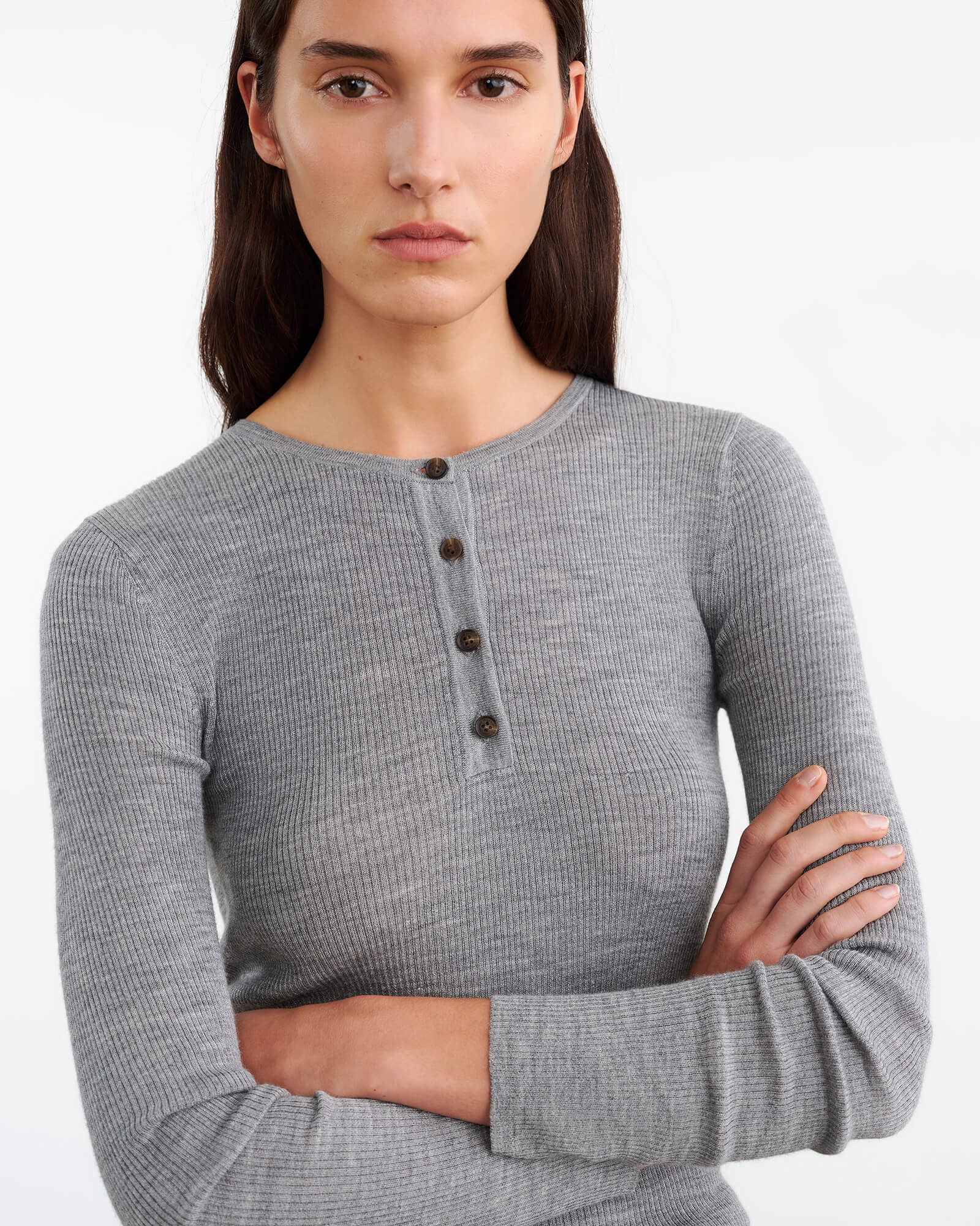 KLARISE HENLEY KNIT - 3