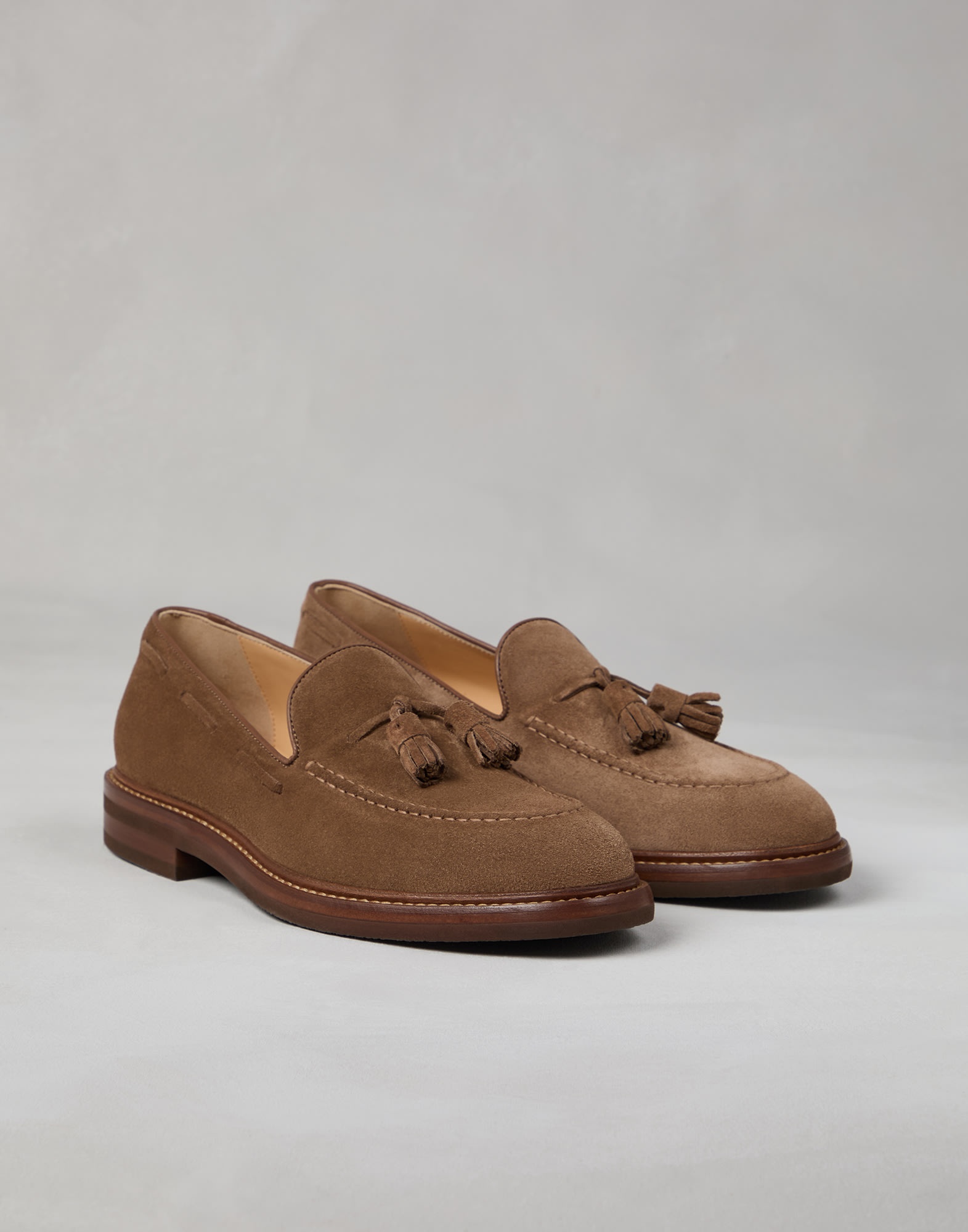 Suede loafers with tassels - 1