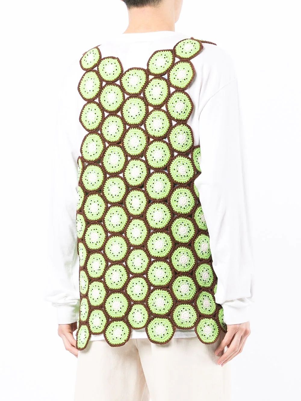 kiwi-embroidered knitted vest - 4