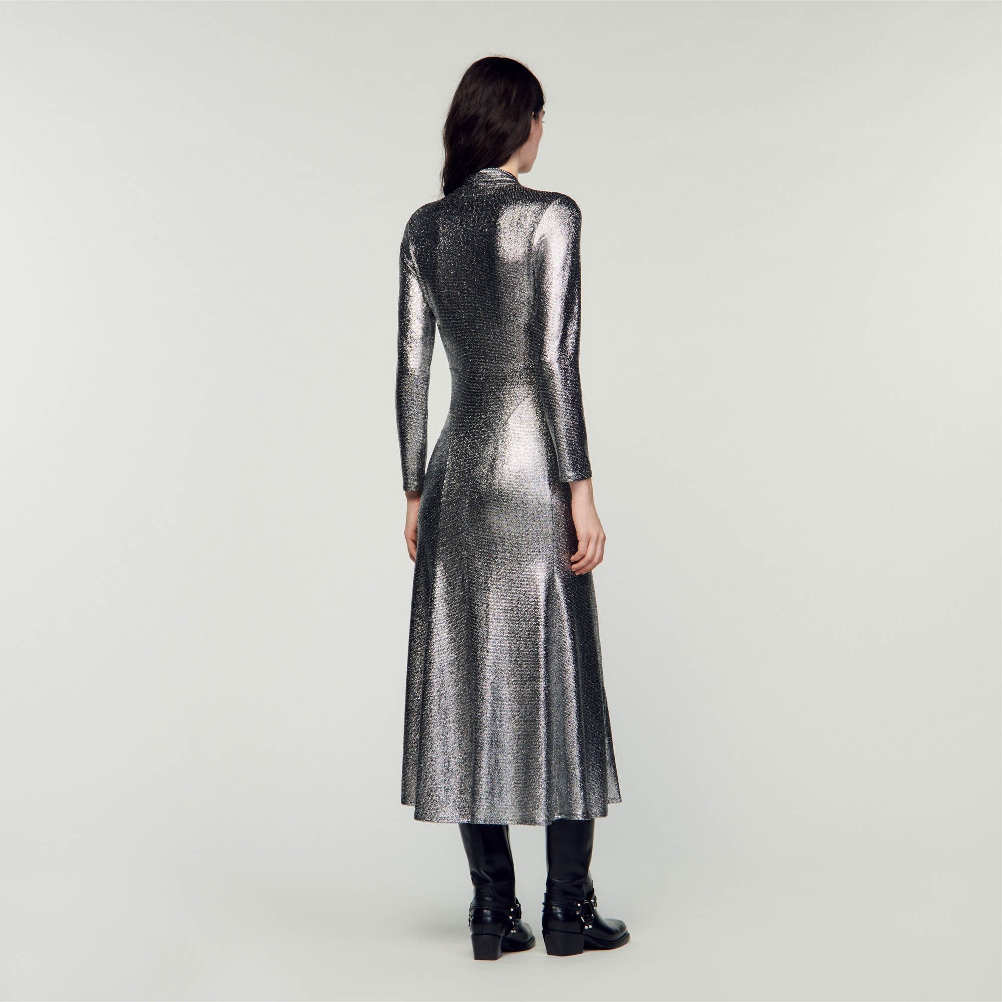 METALLIC MAXI DRESS - 6