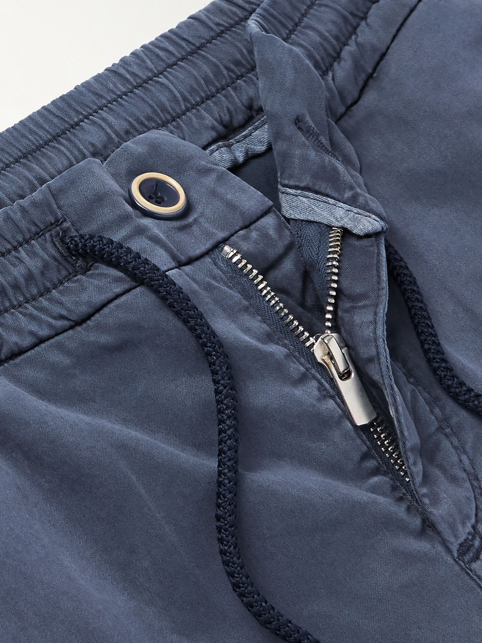 Clemence Slim-Fit Straight-Leg TENCEL™ Lyocell-Blend Drawstring Trousers Blue - 6