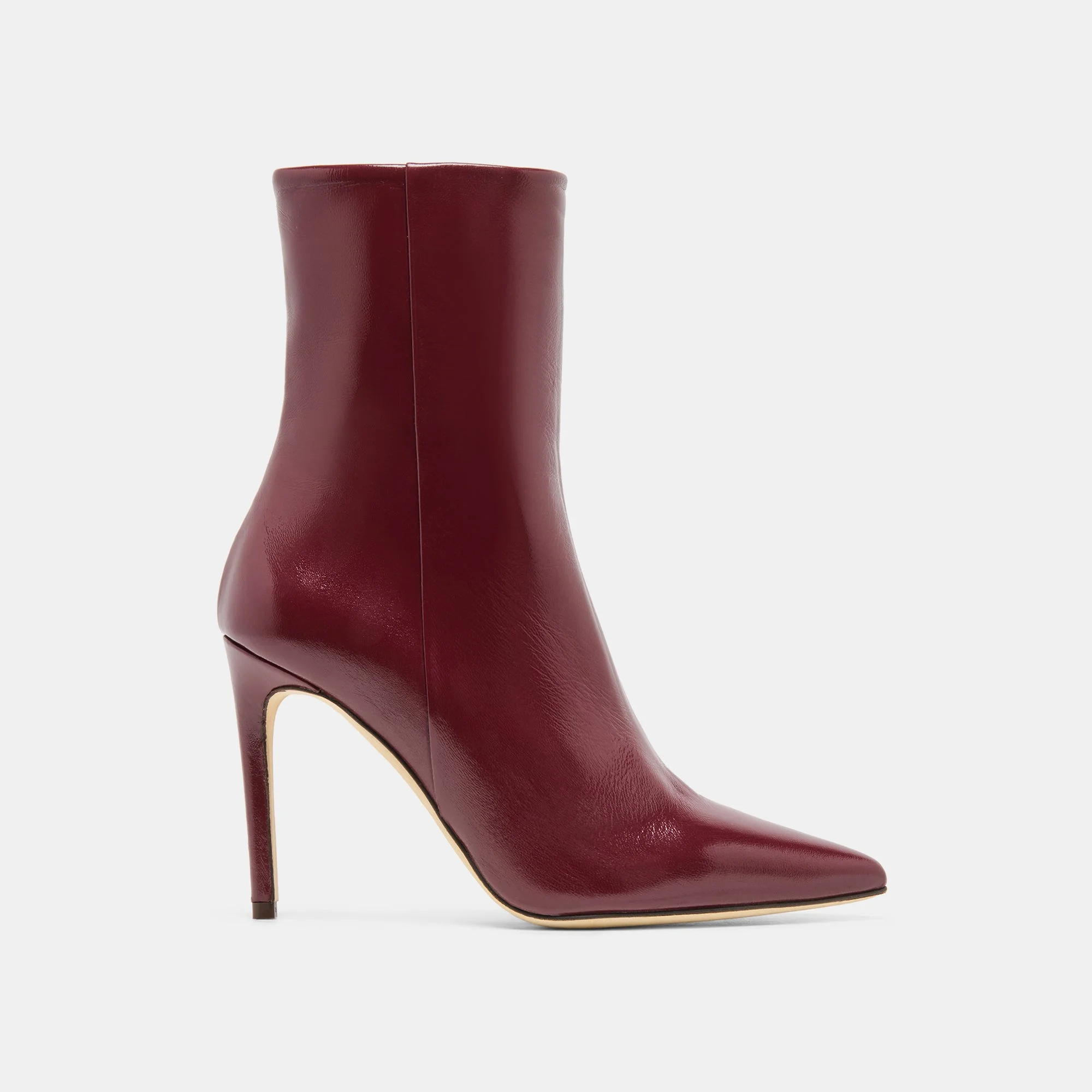 DANITY BOOTIES BURGUNDY LEATHER - 1