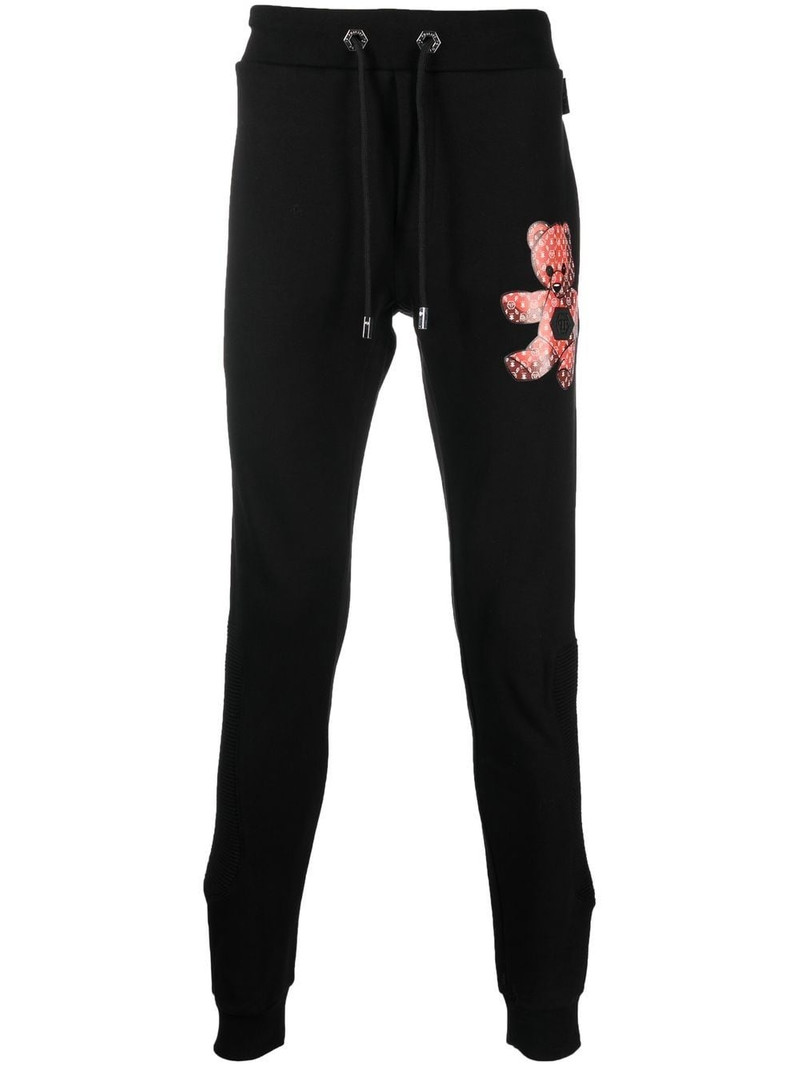 teddy motif track pants 1