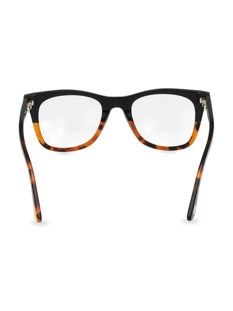 Men's 50MM Square Sunglasses - Black Havana Dark Brown 5