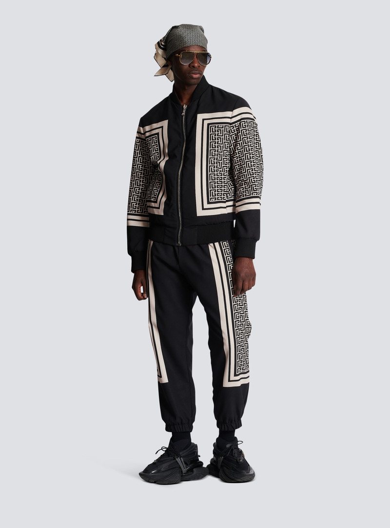 Balmain Reversible monogram and scarf bomber jacket outlook