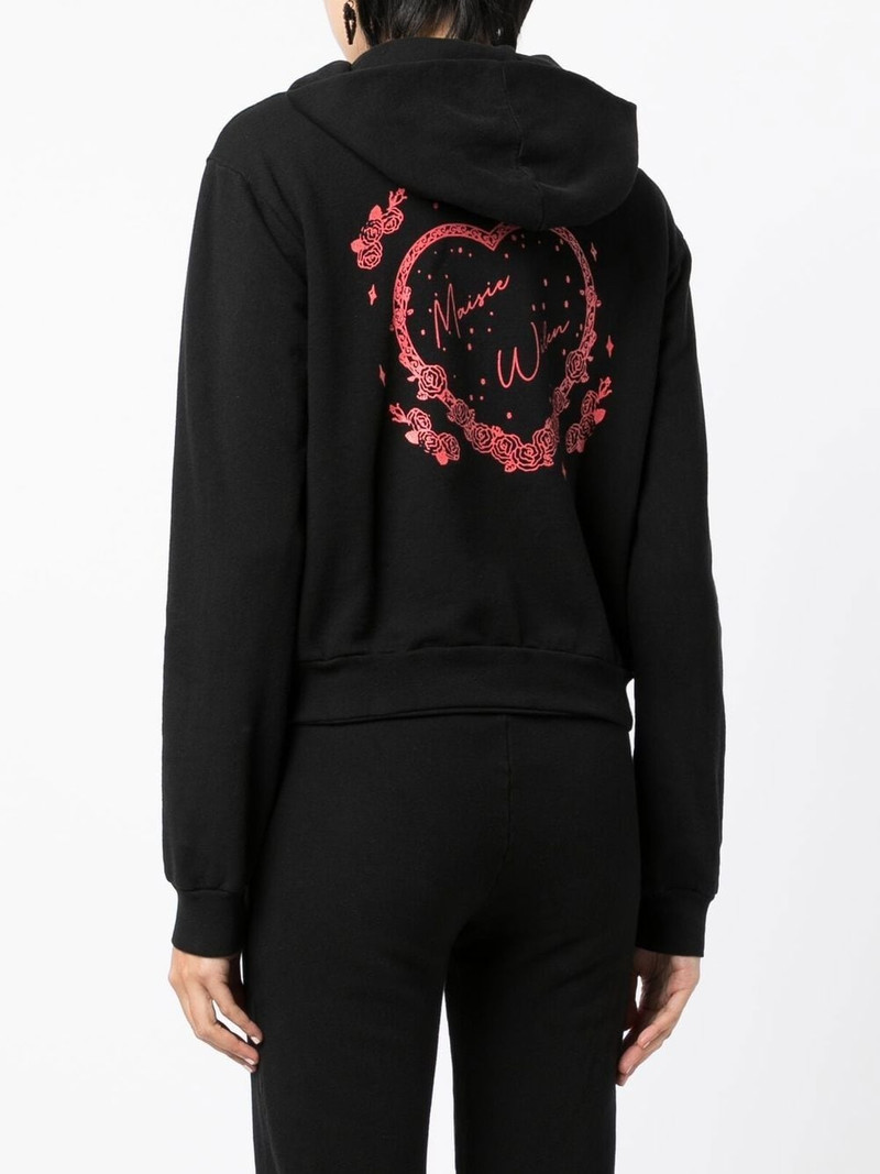 graphic-print zipped hoodie 4