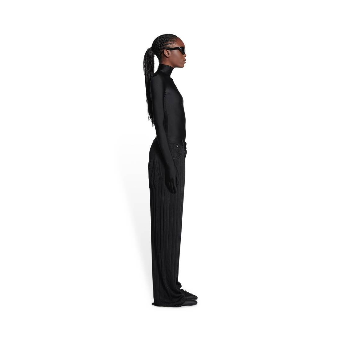 Women's Large Baggy Pants in Black - 3