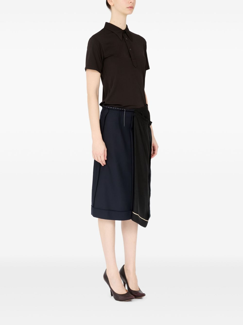 asymmetric midi skirt - 3
