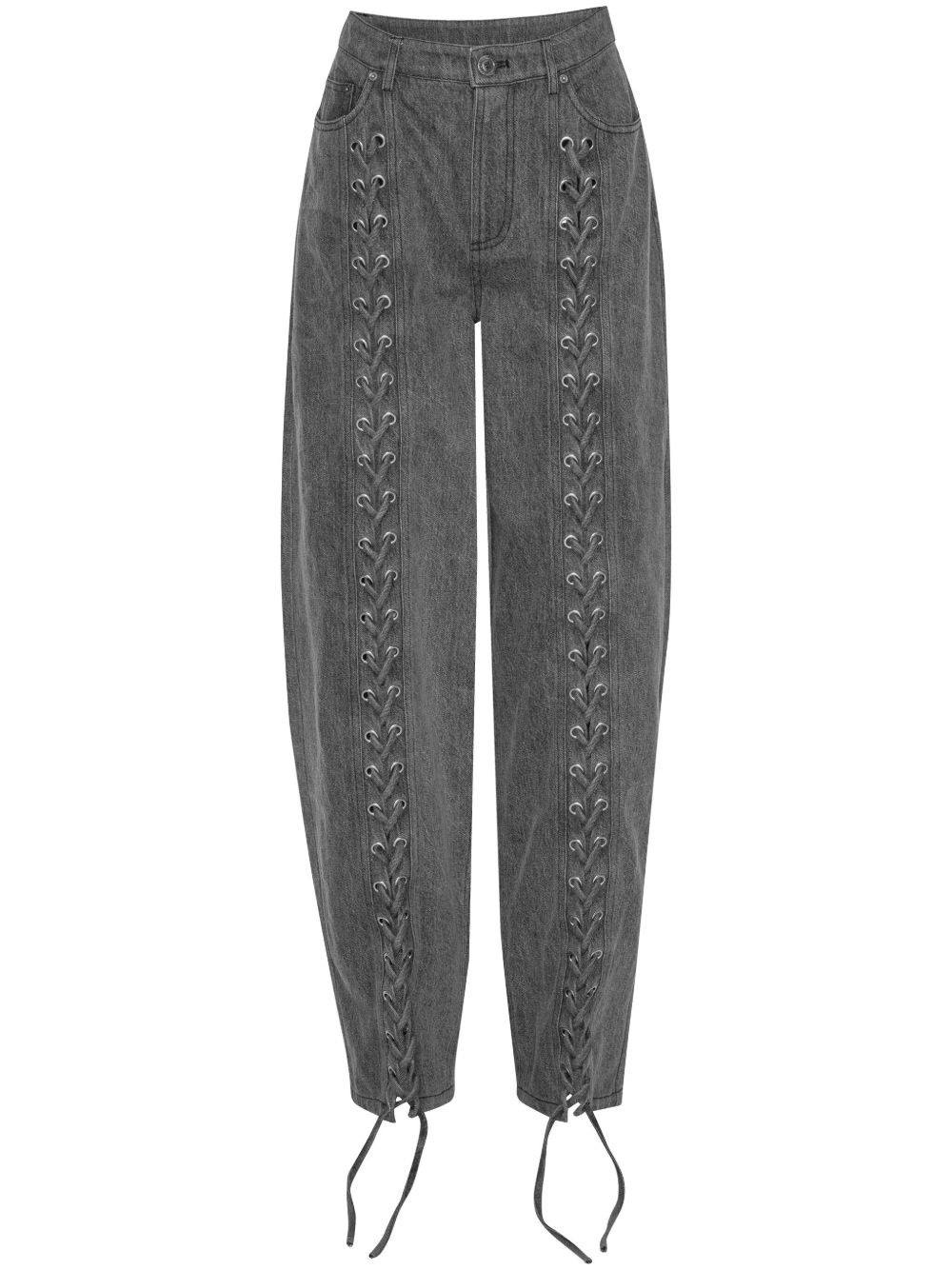 laced-leg jeans - 1