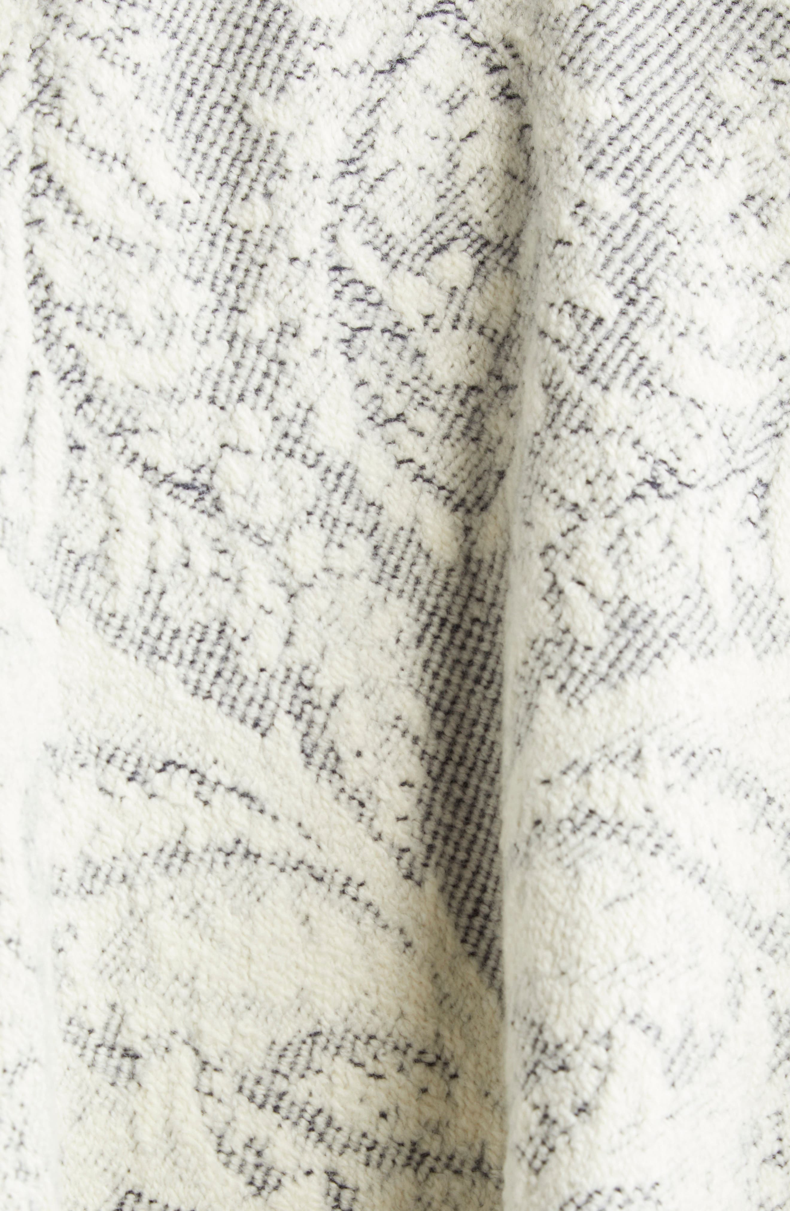 Etro Paisley Jacquard Wool Cape in Grey/White at Nordstrom - 5