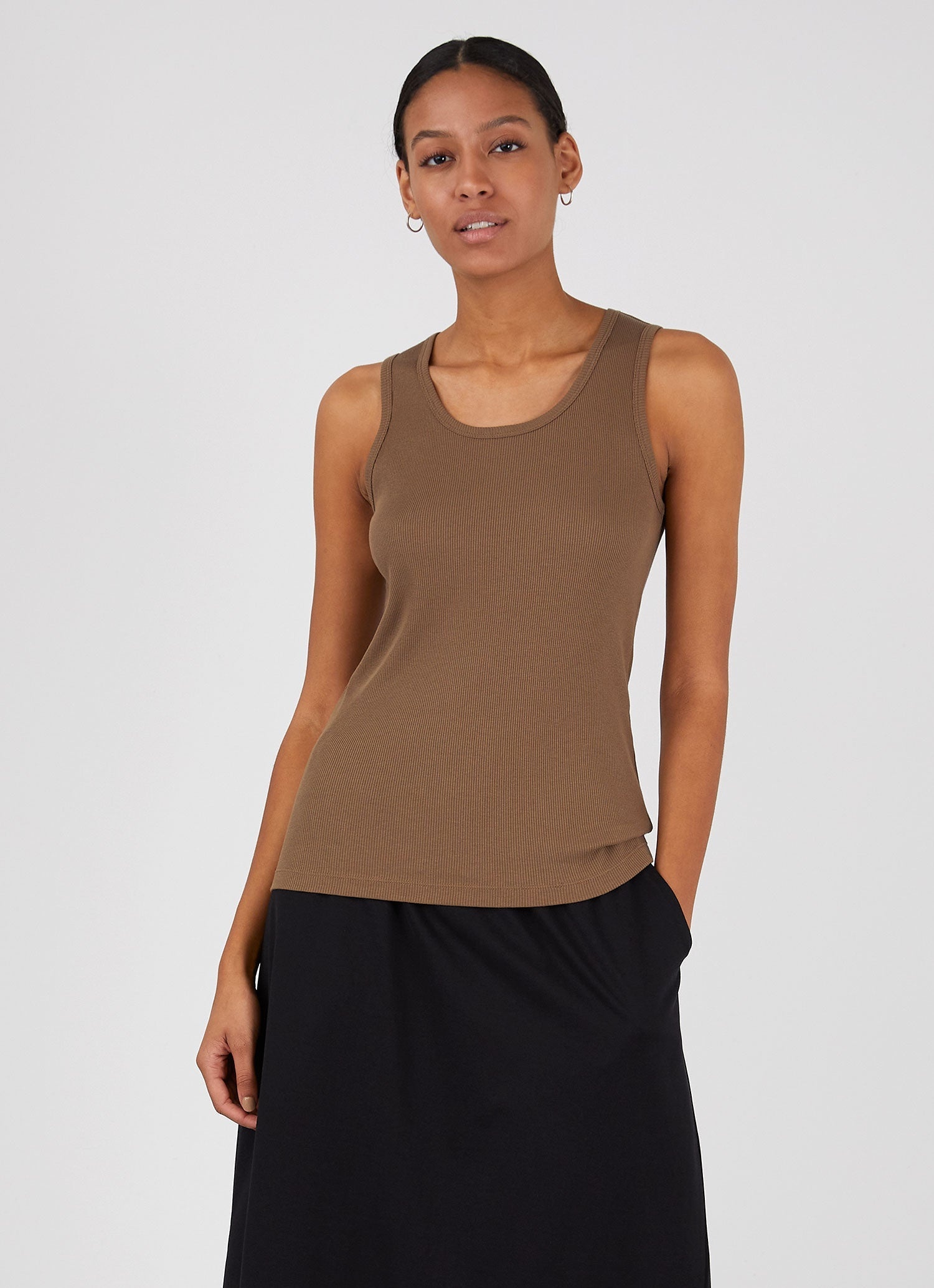 Rib Cotton Vest - 1