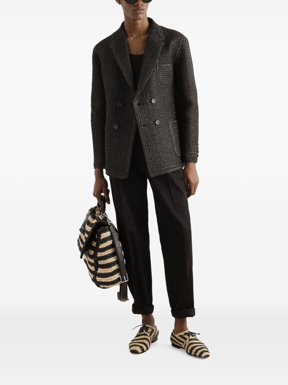 folded-edge trousers - 2