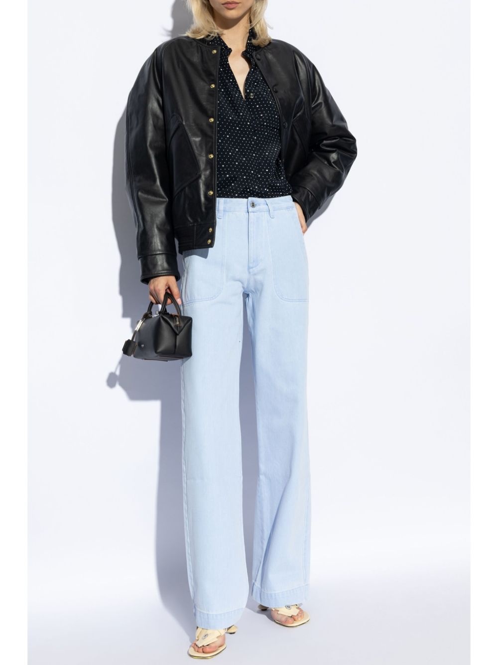 straight-leg cotton jeans - 2