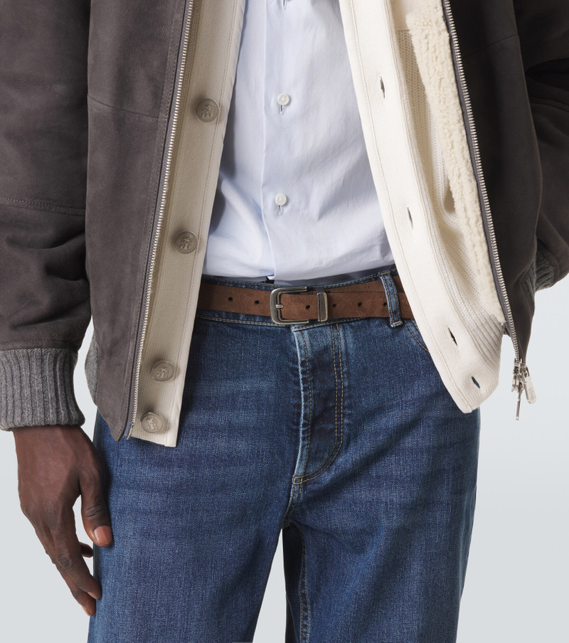 Brunello Cucinelli Suede belt outlook