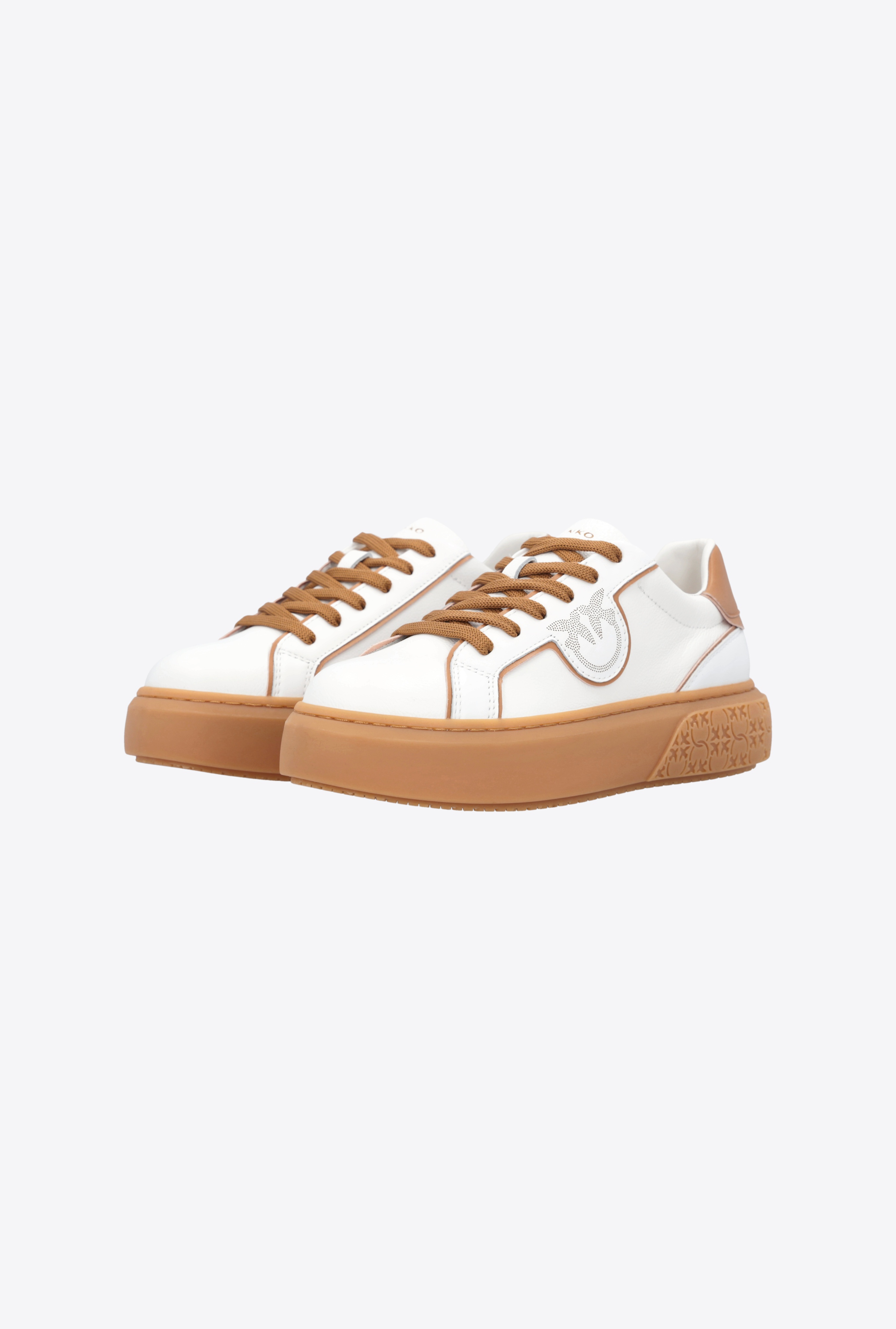 LEATHER SNEAKERS WITH CONTRASTING DETAILS - 6