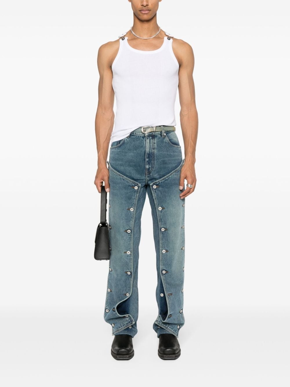 Evergreen Snap Off straight-leg jeans - 3
