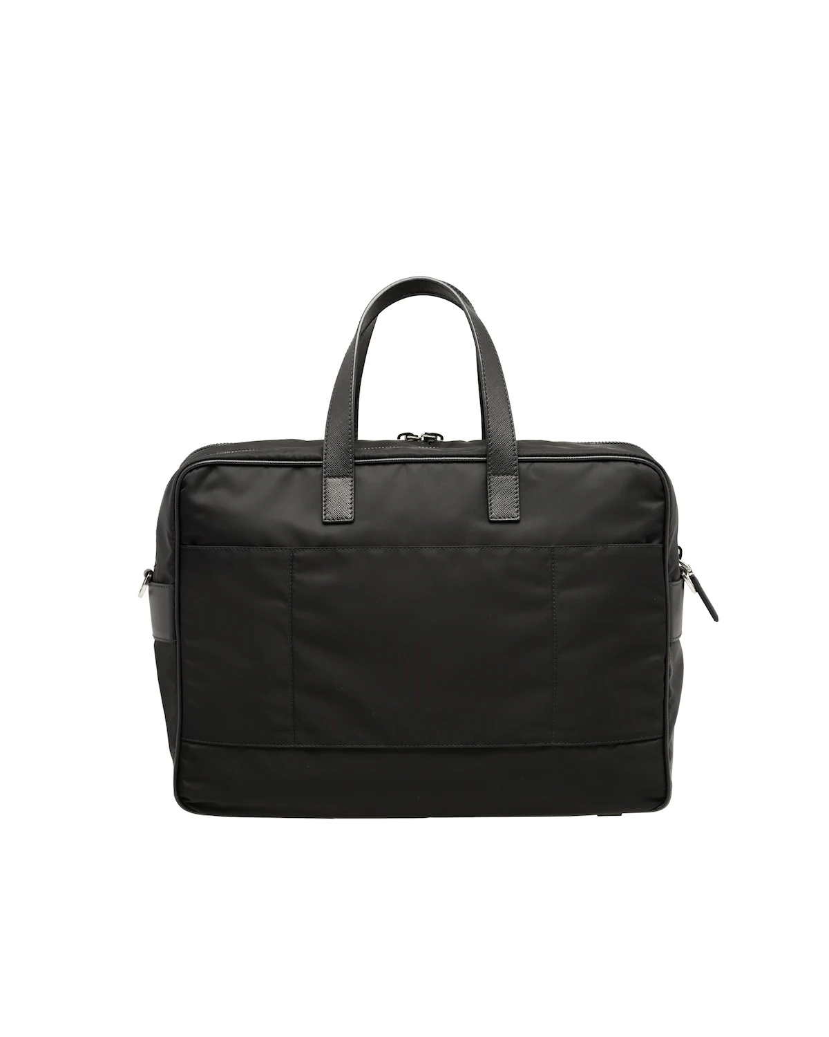 Re-Nylon and Saffiano leather briefcase - 4