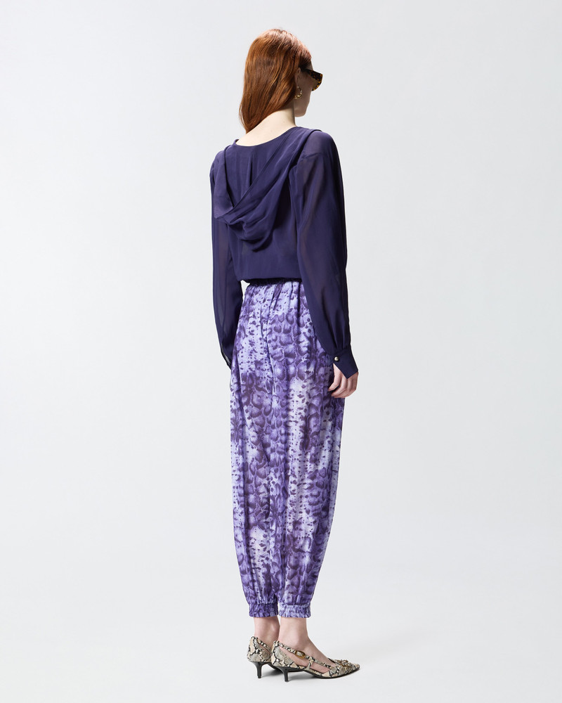 CROPPED BLOUSE WITH HOOD AND SHEER DETAILS 5