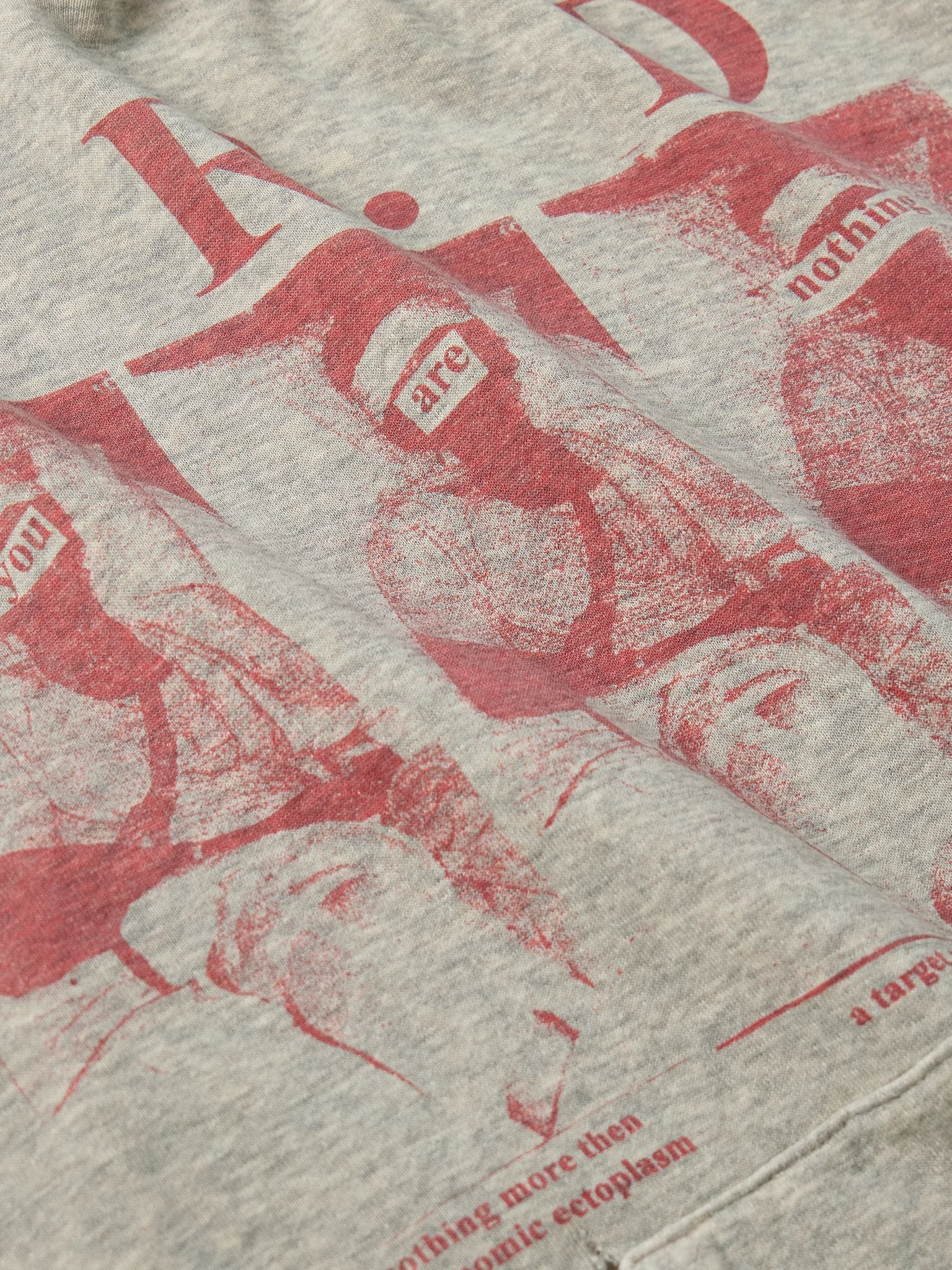 Distressed Logo-Print Cotton-Jersey Hoodie Gray - 5