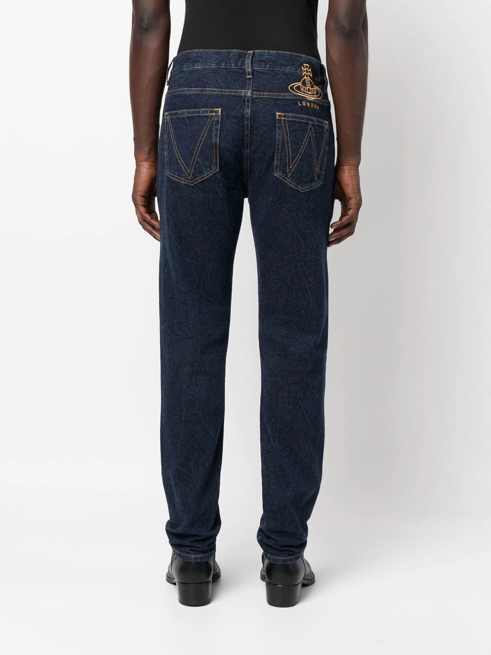 mid-rise straight-leg jeans - 4