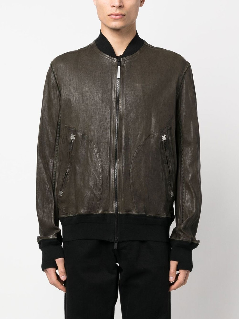 zip-detail 가죽 재킷 3