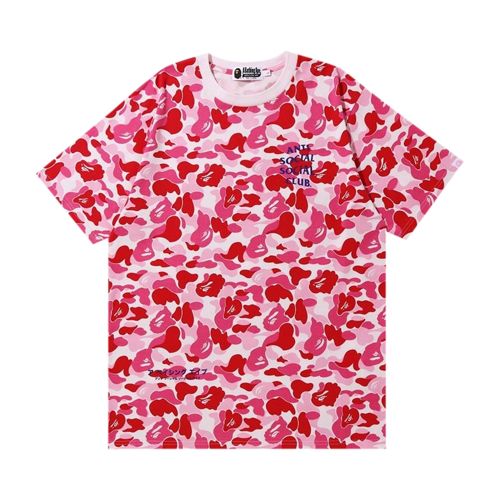 BAPE x Anti Social Social Club ABC Camo Tee 'Pink' - 1