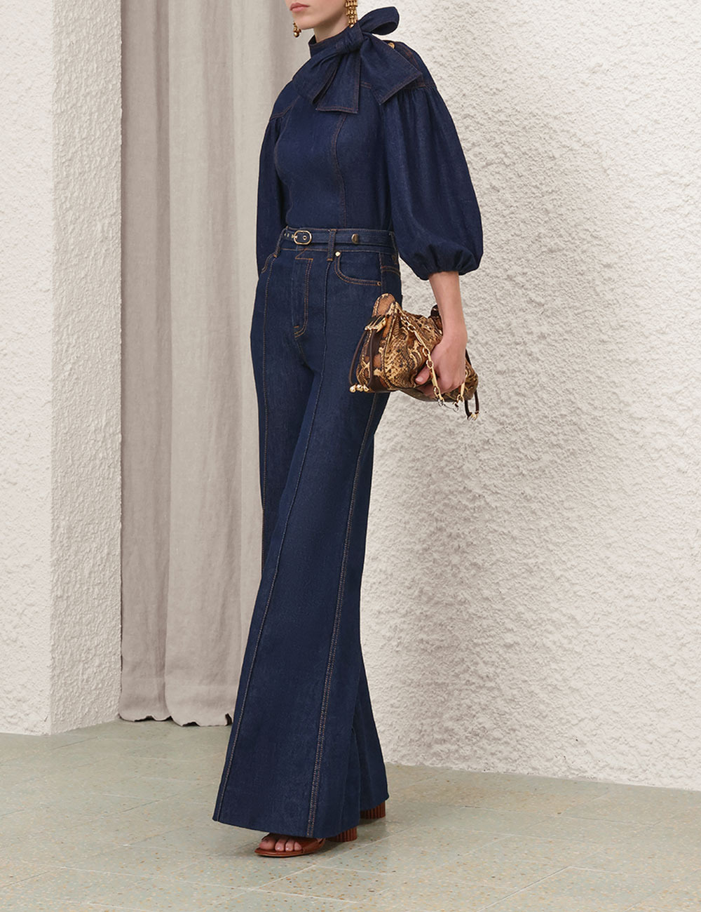 DENIM FITTED BLOUSE - 3