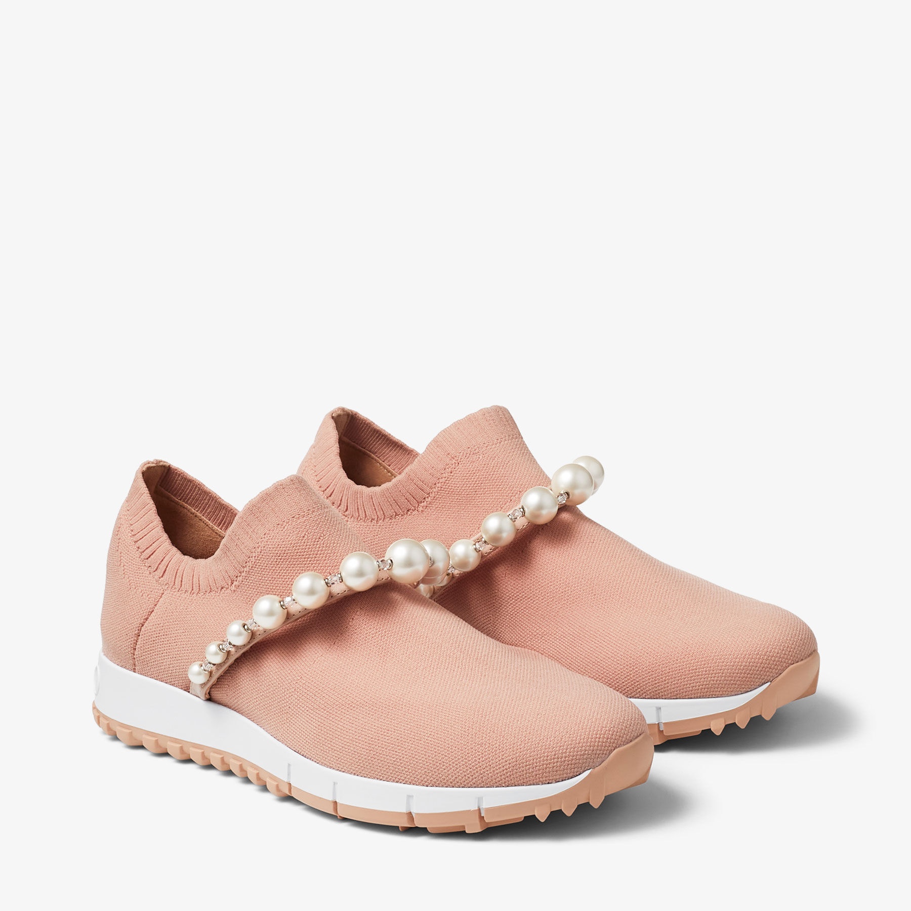 Venice
Ballet Pink Knit Trainers with Pearls - 3