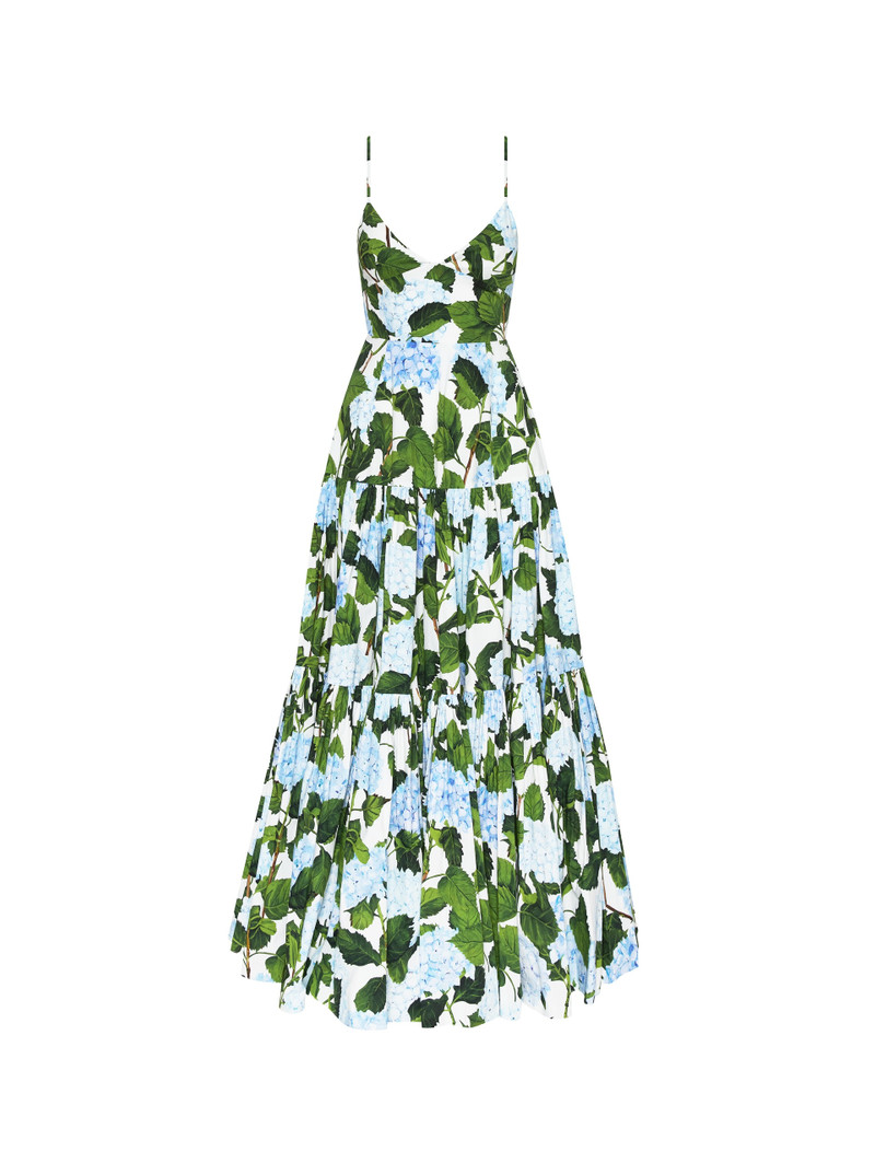SLEEVELESS HYDRANGEA POPLIN MAXI DRESS 1