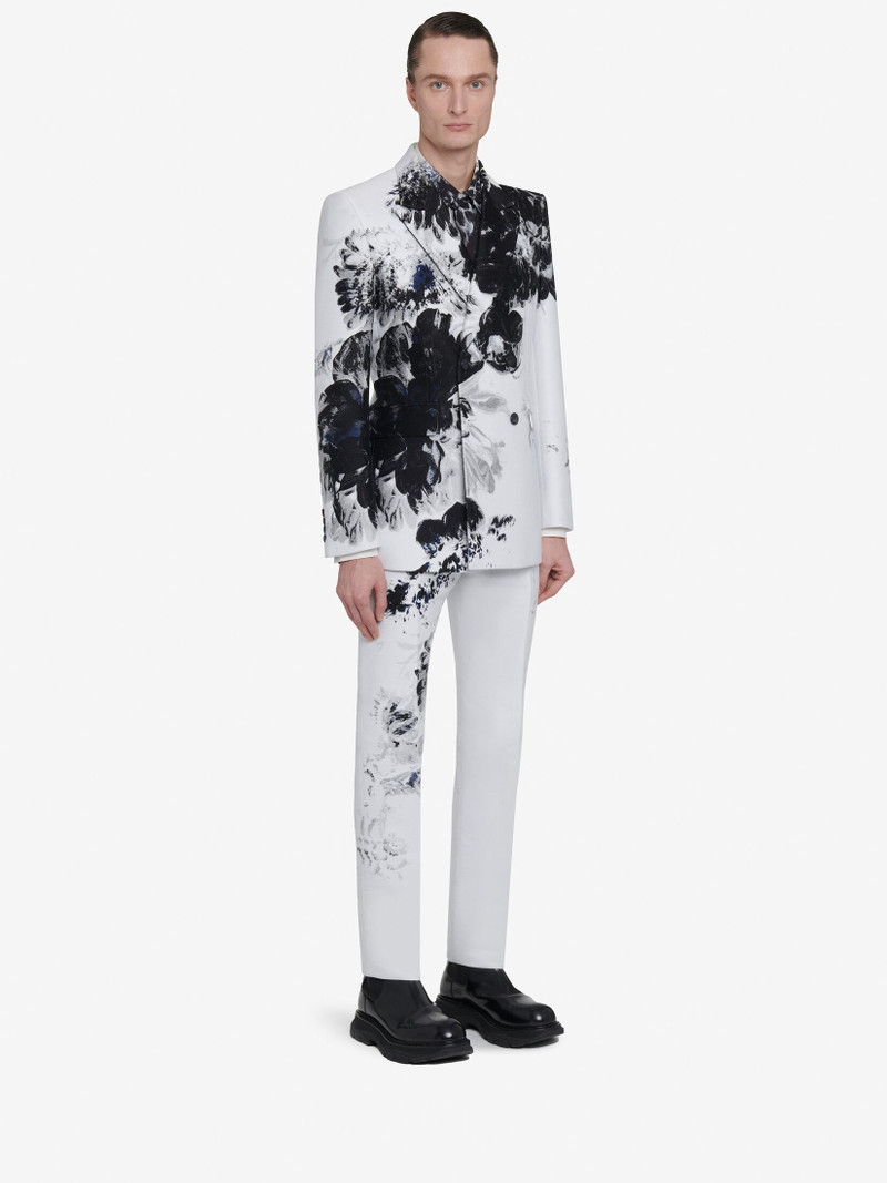 Men's Dutch Flower Double-breasted Jacket in Black/white 3
