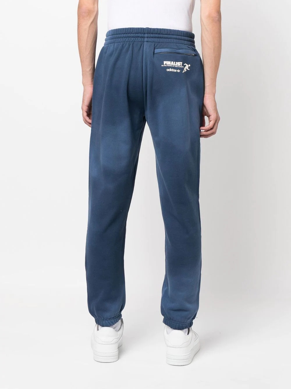 washed-effect logo-print track pants - 4