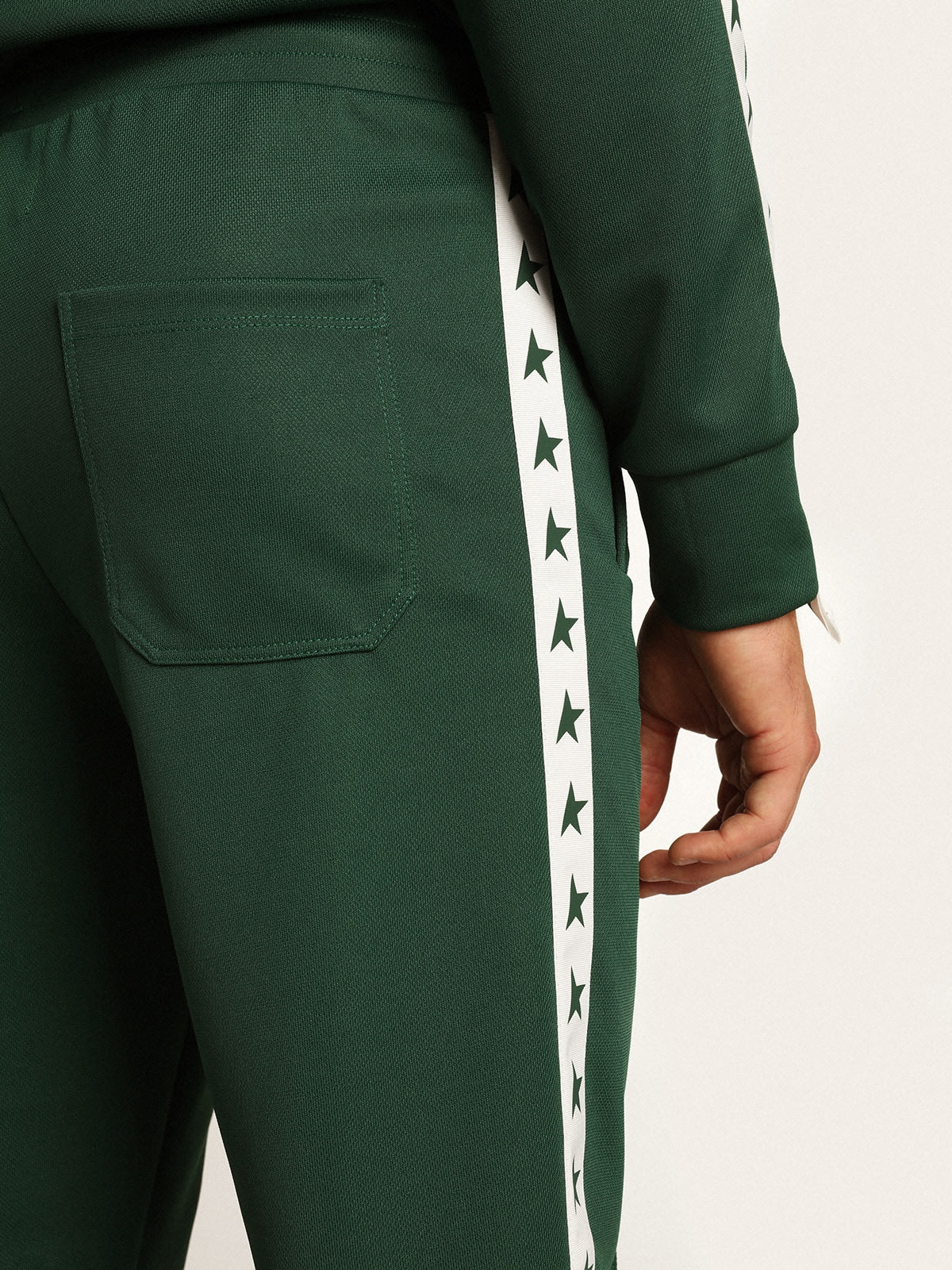 Men's bright green joggers - 6