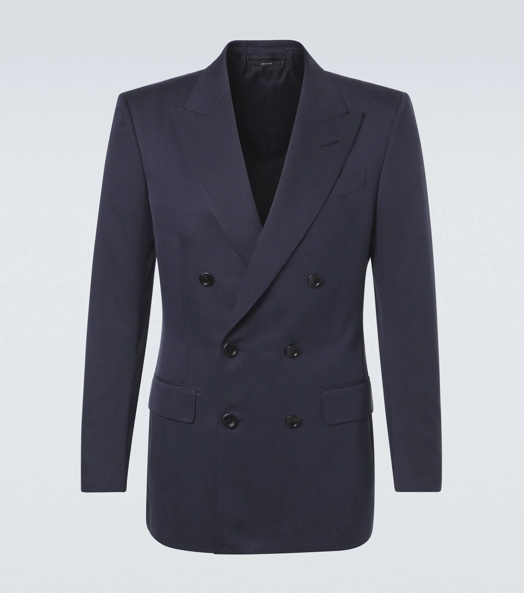 Double-breasted silk blazer - 1